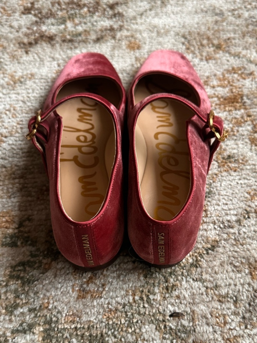 Sam Edelman Raspberry Mary Jane Flats. - Picture 9 of 16